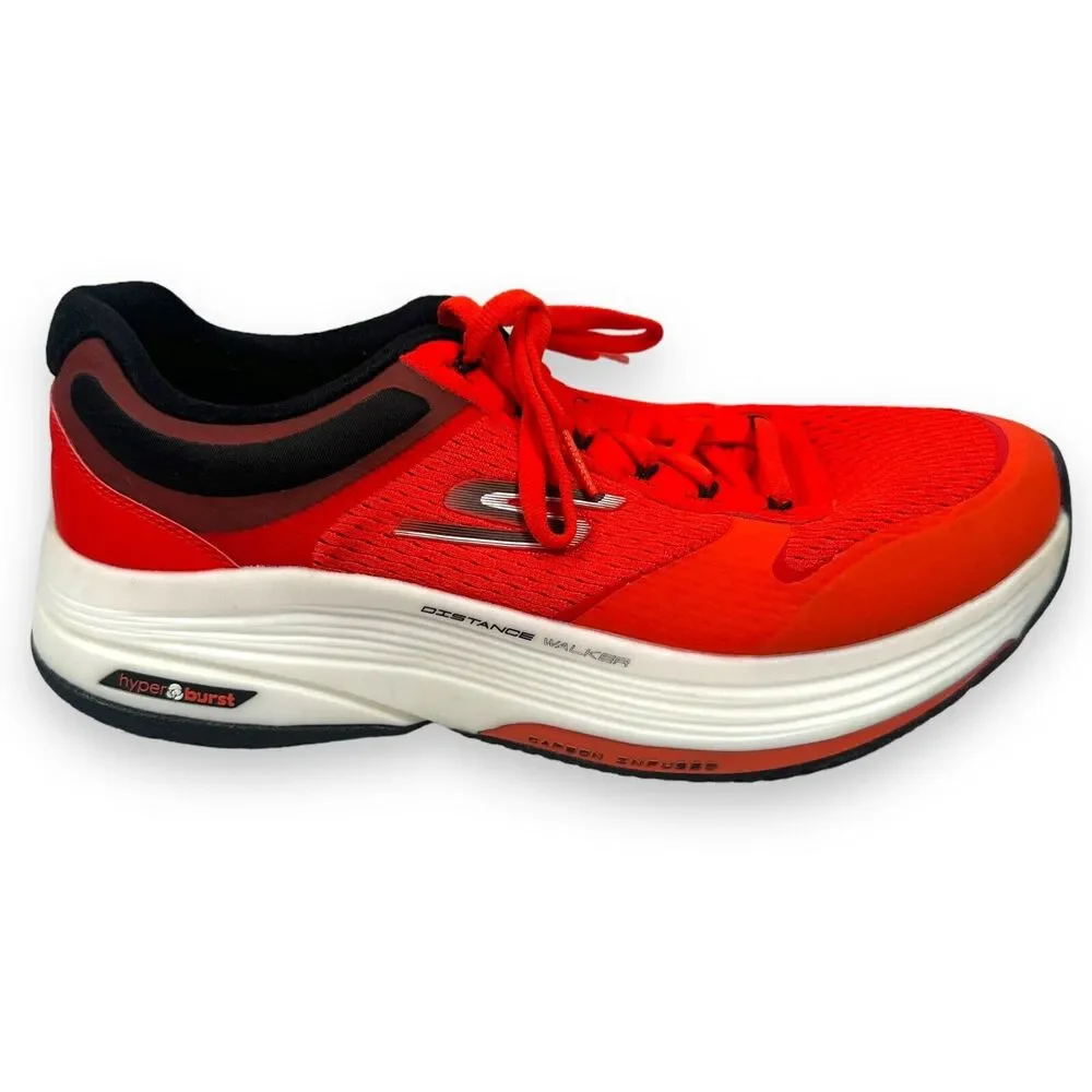 Skechers Go Walk‎ Distance Walker Men's 9.5 Air Cooled Running Shoes 216529 RDBK